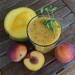 Peach-Mango-Smoothie with Coconut