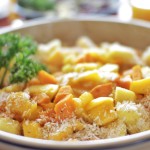 Sweet Potatoes with Fruits, Curry and Coconut